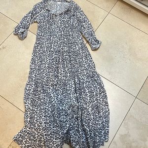 Long sleeve cotton maxi dress